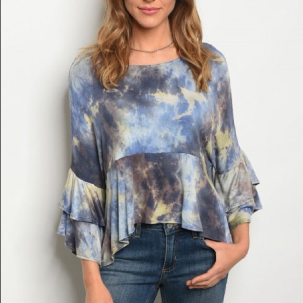 Royalty Navy Tie Dye Top